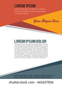 Magazine or brochure, vector design. Abstract background.