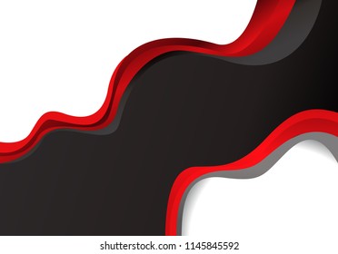 Magazine or brochure, vector design smooth wave curve lines and circles. Abstract background.