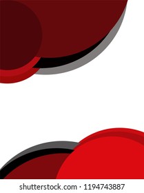 Magazine or brochure, vector design smooth wave curve lines and circles. Abstract background.
