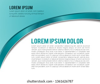 Zeitschrift oder Broschüre, Vektorillustration Design glatte Wellenlinien und Kreise. Abstrakter Hintergrund.