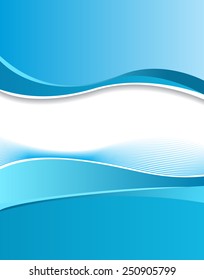 Magazine or brochure, vector design smooth wave curve lines and circles. Abstract background.