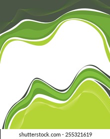 Magazine or brochure, vector design smooth wave curve lines and circles. Abstract background.