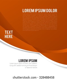 Magazine or brochure, vector design smooth wave curve lines and circles. Abstract background.