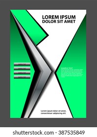 Magazine or brochure, vector design smooth wave curve lines and circles. Abstract background.
