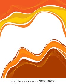 Magazine or brochure, vector design smooth wave curve lines and circles. Abstract background.