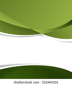 Magazine or brochure, vector design smooth wave curve lines and circles. Abstract background.