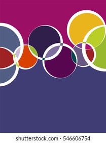 Magazine or brochure, vector design smooth wave curve lines and circles. Abstract background.