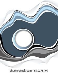 Magazine or brochure, vector design smooth wave curve lines and circles. Abstract background.