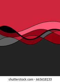 Magazine or brochure, vector design smooth wave curve lines and circles. Abstract background.