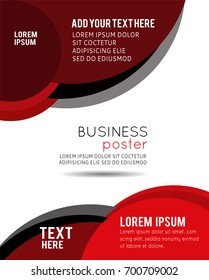 Magazine or brochure, vector design smooth wave curve lines and circles. Abstract background.