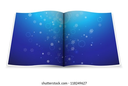 Magazine with a Christmas pattern and texture to turn your congratulations