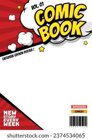 magazine comic book cover design template