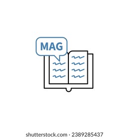 magazine concept line icon. Simple element illustration. magazine concept outline symbol design.