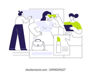 Magazine content gathering abstract concept vector illustration. Group of editors gathering content for magazine, newspaper manufacturing, light industry, publication activity abstract metaphor.