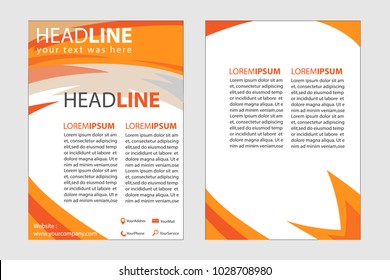 Magazine Cover Abstract Style in Orange Colored