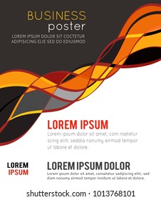 Magazine cover, design layout template. Abstract vector background.