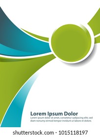 Magazine cover, design layout template. Abstract vector background.