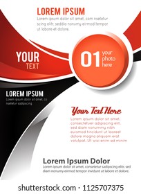 Magazine cover, design layout template. Abstract vector background.