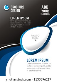 Magazine cover, design layout template. Abstract vector background.