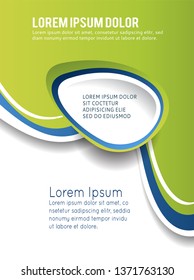 Magazine cover, design layout template. Abstract vector background.