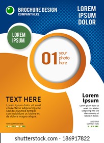 Magazine cover, design layout template. Abstract vector background.