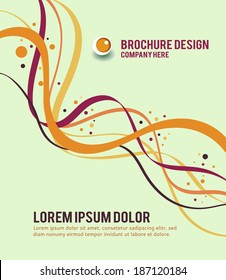 Magazine cover, design layout template. Abstract vector background.