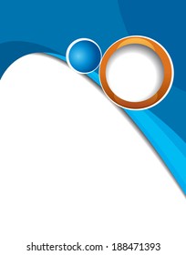Magazine cover, design layout template. Abstract vector background.