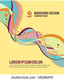 Magazine cover, design layout template. Abstract vector background.
