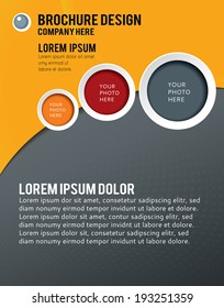 Magazine cover, design layout template. Abstract vector background.