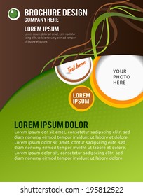 Magazine cover, design layout template. Abstract vector background.