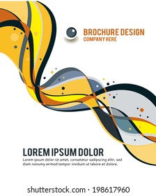 Magazine cover, design layout template. Abstract vector background.
