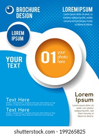 Magazine cover, design layout template. Abstract vector background.