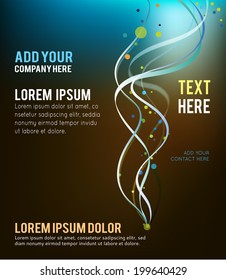 Magazine cover, design layout template. Abstract vector background.