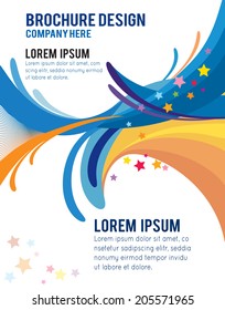 Magazine cover, design layout template. Abstract vector background.