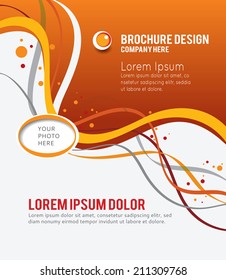 Magazine cover, design layout template. Abstract vector background.