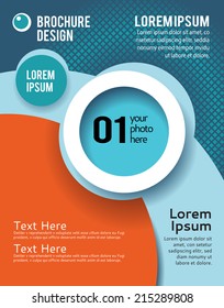 Magazine cover, design layout template. Abstract vector background.