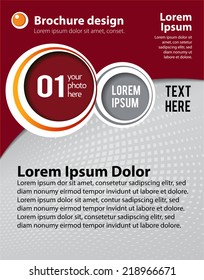 Magazine cover, design layout template. Abstract vector background.