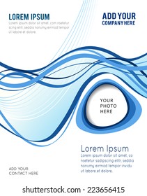 Magazine cover, design layout template. Abstract vector background.