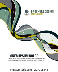 Magazine cover, design layout template. Abstract vector background.