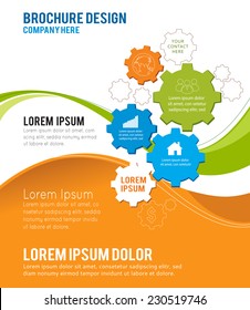 Magazine cover, design layout template. Abstract vector background.