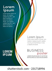 Magazine cover, design layout template. Abstract vector background.