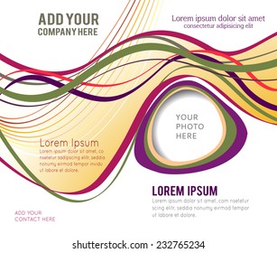 Magazine cover, design layout template. Abstract vector background.