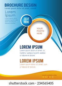 Magazine cover, design layout template. Abstract vector background.