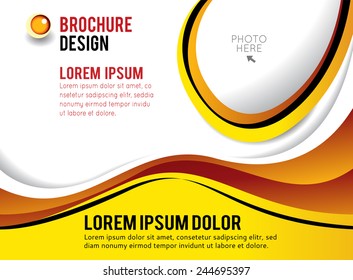 Magazine cover, design layout template. Abstract vector background.