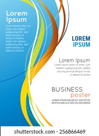 Magazine cover, design layout template. Abstract vector background.