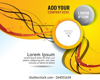 Magazine cover, design layout template. Abstract vector background.