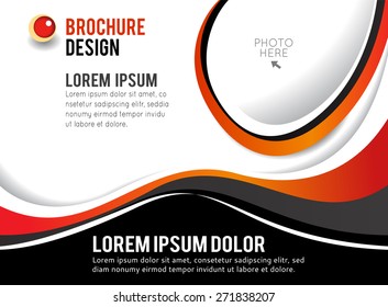 Magazine cover, design layout template. Abstract vector background.