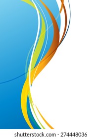 Magazine cover, design layout template. Abstract vector background.