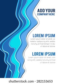 Magazine cover, design layout template. Abstract vector background.