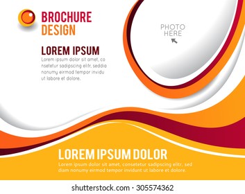 Magazine cover, design layout template. Abstract vector background.